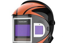 YESWELDER Panoramic 180 View Auto Darkening Welding Helmet with Side View, True Color Highest Optical 1/1/1/1, 4 Arc Sensor Wide Shade 4/5-9/9-13 with Grinding for TIG MIG MMA Plasma
