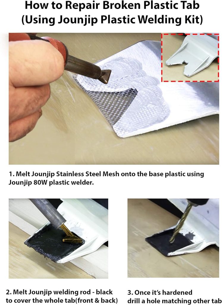 JOUNJIP Reinforcing Stainless Steel Mesh for Bumper Kayak Thermoplastic Repairs - Use with Plastic Welding Kit