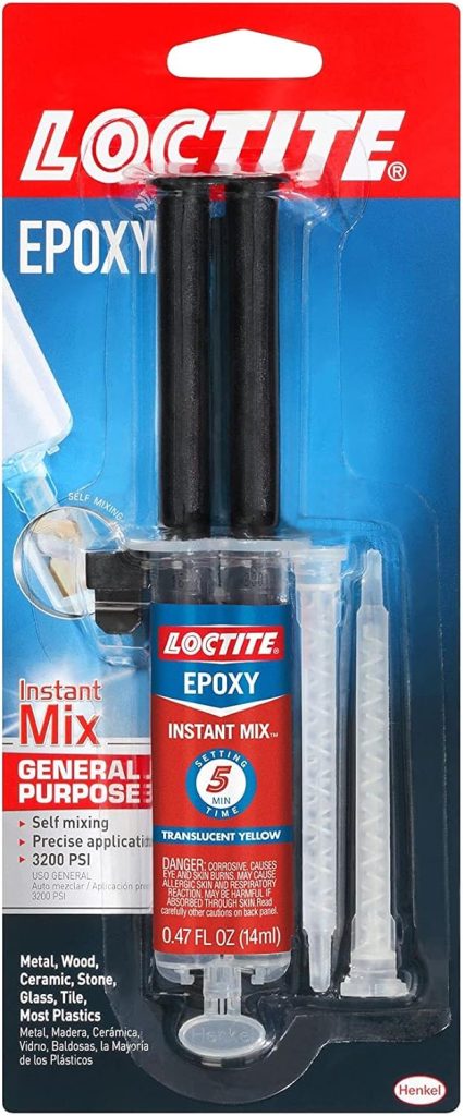 Loctite Epoxy Five Minute Instant Mix 0.47-Fluid Ounce Syringe, HC1060027 (1365868)