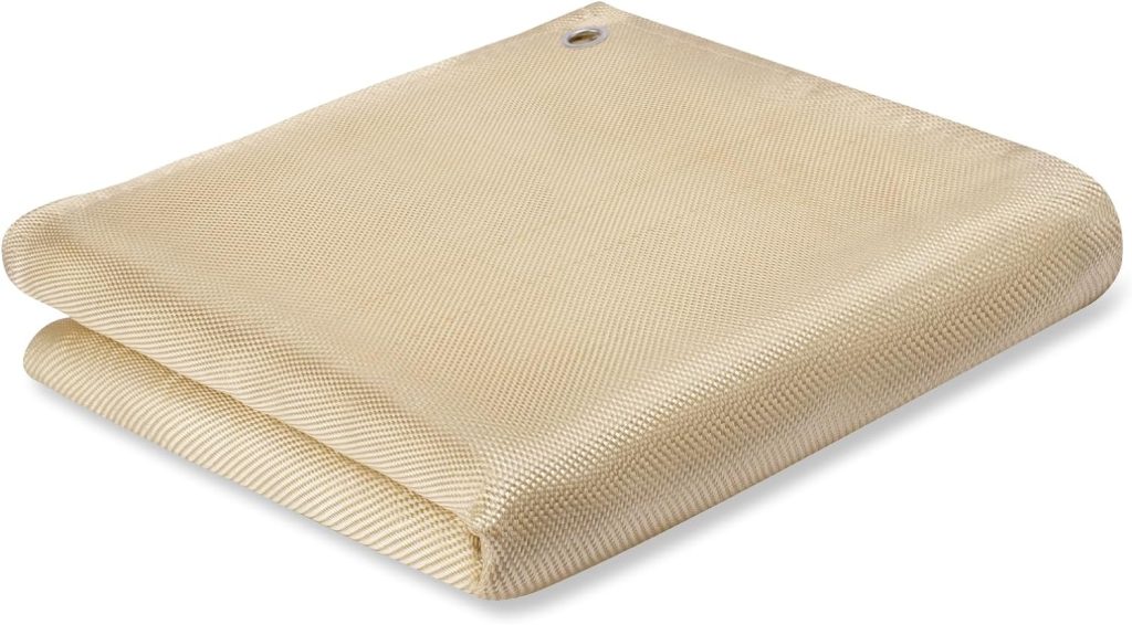 kanhiro Fiberglass Welding Blanket - 4x6 ft Heavy Duty Welders Blanket, 1022 °F Fire Retardant Blanket, Insulation Blanket for Industrial, Smoker, Camping, Grill