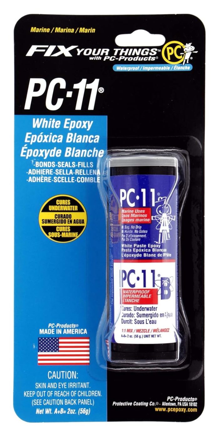 pc products pc 11 epoxy adhesive paste two part marine grade 1oz applicator syringe off white 10112 4