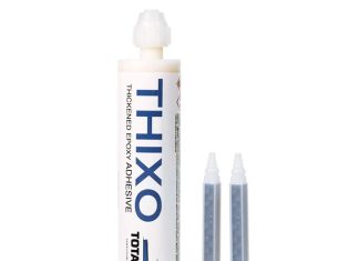 totalboat 382660 thixo 185ml cartridge thickened epoxy adhesive for bonding gluing sealing and filling use on wood fiber